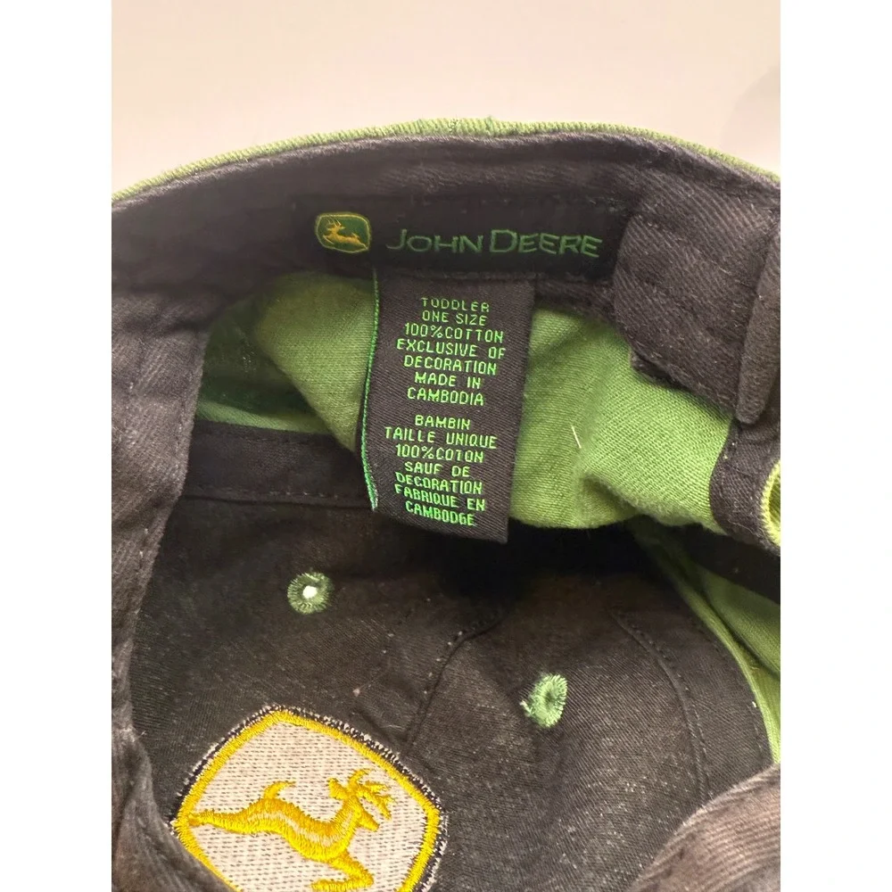 John Deere Youth Kids Hat Green Cotton Embroidered Logo Baseball Cap One Size